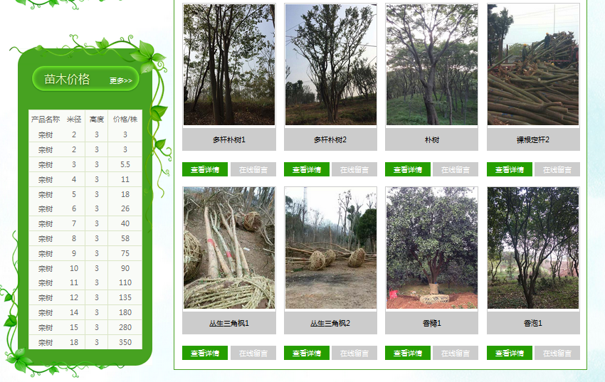 營(yíng)銷(xiāo)型網(wǎng)站成功案例——桃源縣綠洲園林苗圃